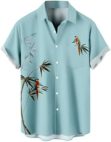 2023 Novi muški jednostavni havajski paparski papahti s kratkim rukavima majica s majicom kratkih rukava, spustite se