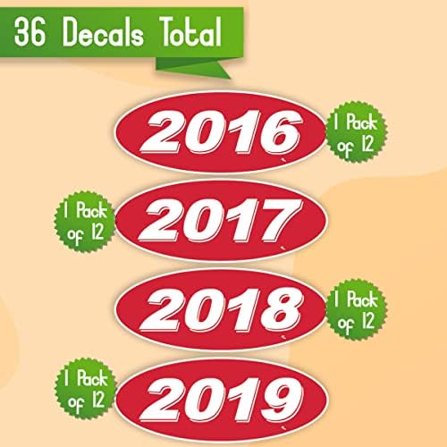 Versa Tags 2017 2018 i 2019 Ovalni model Godina prodavača automobila naljepnice s ponosom izrađene u SAD-u