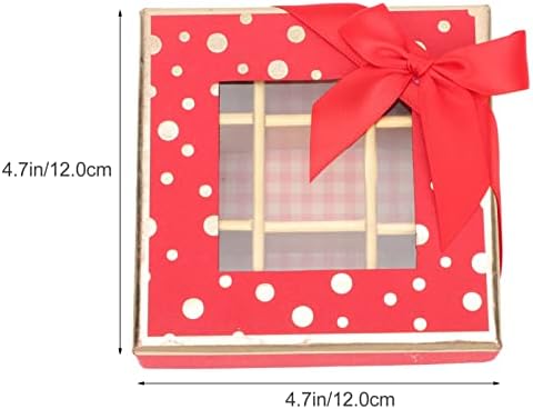 Cabilock 2pcs kutije za vjenčanje naklonjena s prozorom Bowknot 9 rešetka Čokoladna kutija zaljubljena