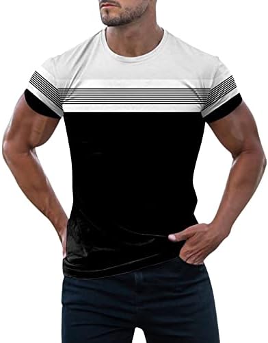 Majice za majice kratkih rukava XXBR muške s kratkim rukavima, ljetni blok u boji Patchwork Sports