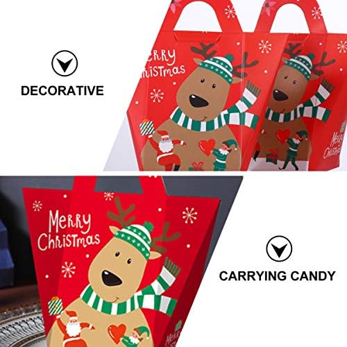 Bestoyard poklon zamotače 12pcs Božićni bombonski poklon kutije Dječji okvir Elk Goodies torbica za XMas