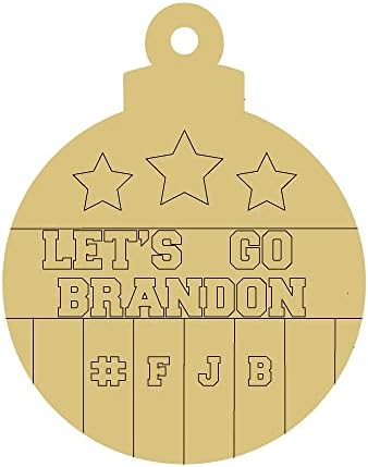 Idemo Brandon Ornament dizajn po linijama izrez nedovršena drvena vješalica za vrata Božić dekor Holiday Ornament MDF oblik platna stil 1 Umjetnost 1