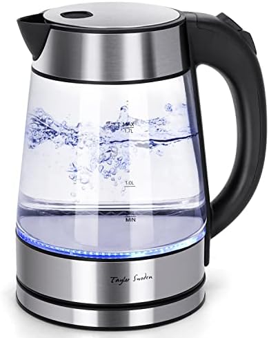 Staklena kuhalica za toplu vodu električna za čaj i kafu 1,7 litara Brzo kuhanje električni čajnik