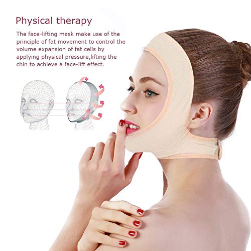 Remen za odlivanje lica sa silikonskim masažom, na linijskom vezu Kompresionirajte lice, anti dvostruki
