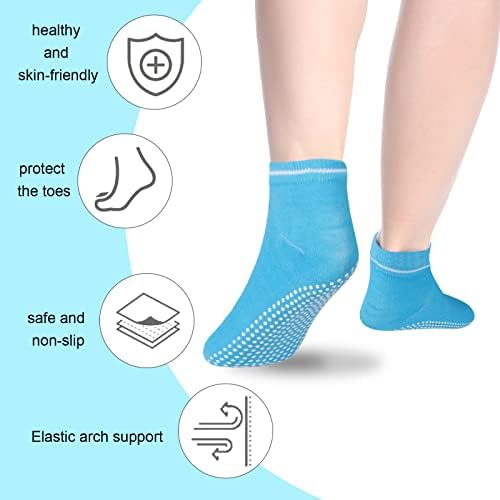 HYXITVCG 8 pari uniseks neklizajućih čarapa sa jastukom za jogu,Pilates, Barre, dom & amp; bolnica, čarape za