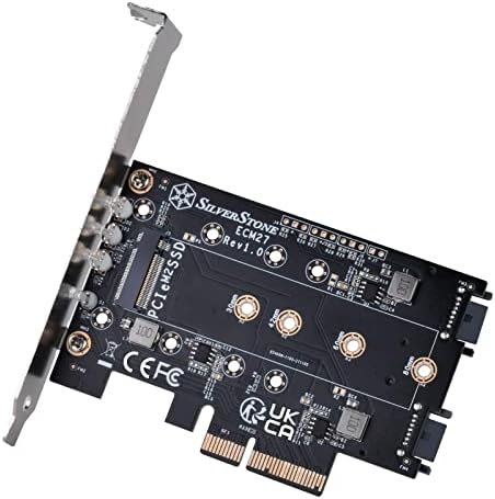 SilverStone tehnologija ECM27 Triple Slot M. 2 SSD na PCIe x4 Adapter kartica, Sst-ECM27