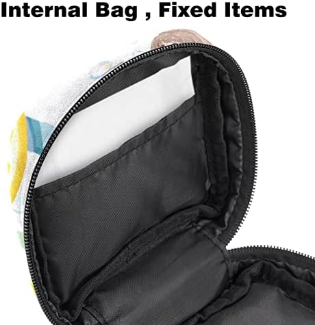 ORYUEKAN torba za čuvanje higijenskih uložaka, torbica za menstrualne čašice prijenosni higijenski ulošci torbe za čuvanje ženskih Menstruacijskih torbica za tinejdžerke Žene dame, djevojka ljetni odmor limunov sok crtani film