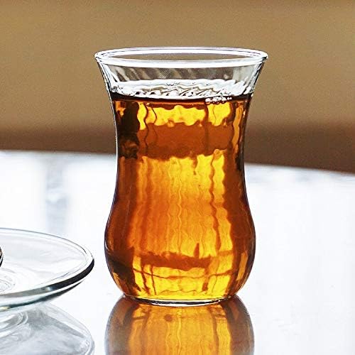 Izvrsna rešetka uzorak Turska crna čajna čajna čahura Kombicentni setovi turskih kafa stakla mirisno čaj za