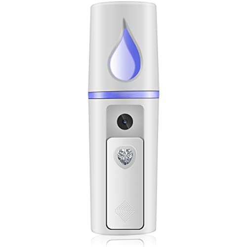 Nano facial Mister Portable Mist prskalica sa ogledalom Mini Cool Mist sprej za njegu kože & amp; Facial Body Moisturized & amp; Ekstenzije trepavica, USB punjiva