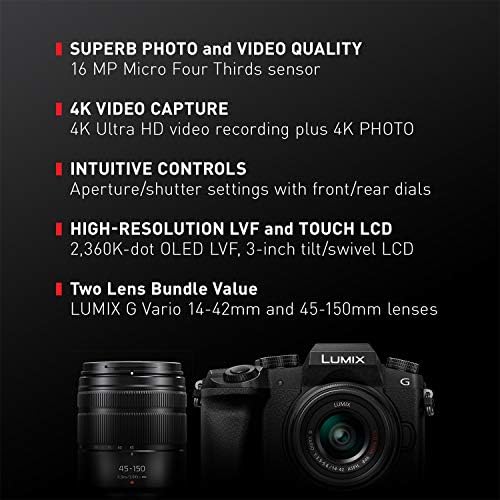 Panasonic Lumix G7 4k digitalna kamera, sa Lumix g Vario 14-42mm Mega O. I. S. objektivom sa