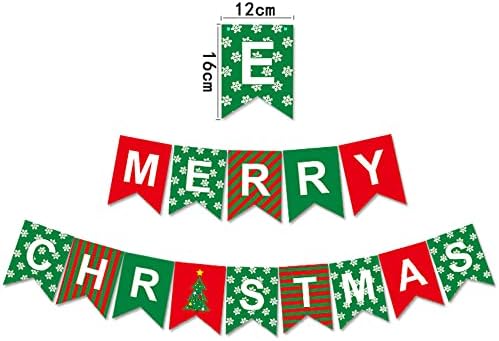 Snowflake veseli božićni baner Xmas viseći krakorni ukras ukras, viseće božićne čarape snježne pahulje stropni