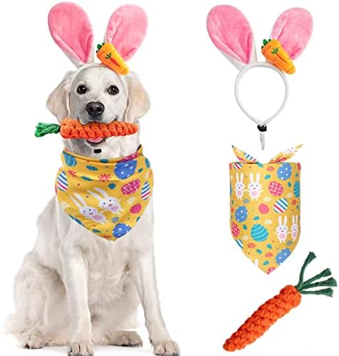 Pas Uskršnji kostim, kunić za mahune za kućne ljubimce, štenad jaja Bandana, smiješna garijska igračaka