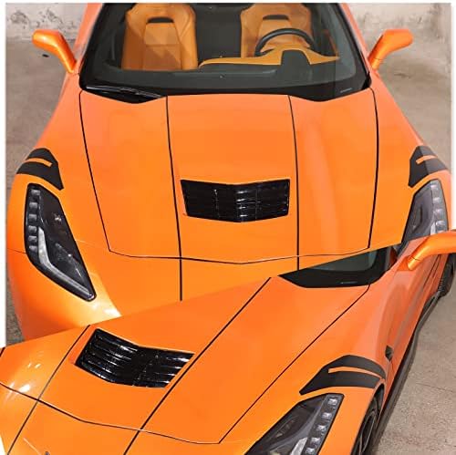 Llkuang Car Hood Creative Dekorativni striptiz za Chevrolet Corvette C7 2014-2019, Star zastava automobila