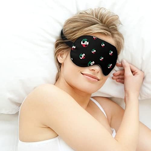 Meksiko Soccer Maska za spavanje Mekana maska ​​za oči Prekrijte efektivno sjenilo za sjenčanje sa elastičnim podesivim remenom