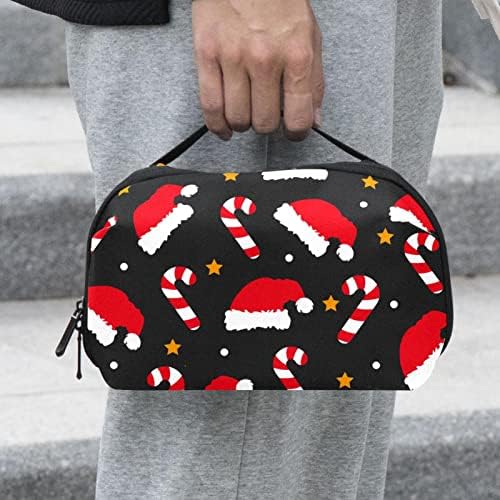 Kozmetička torba za žene, preslatke prostrane vodootporne torbe za šminkanje putne Crvene Božićne kape toaletne