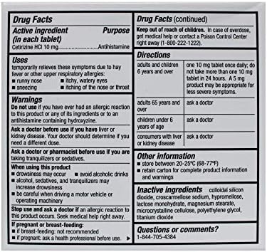 Kvalitetni izbor 24-satni alergijski reljef CETIRIZINE hidrokloridne tablete, 10 mg antihistamina 90 tableta