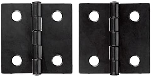 1-1 / 2 x 1-1 / 2 Ravna crna šarke | Pakovanje od 2 | Vrata ili kutija za kutije | DL-H537B-112BK