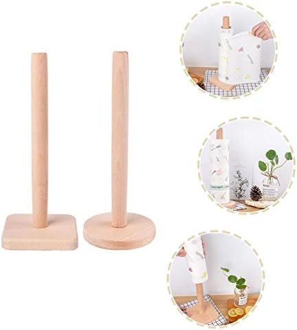 Htqzw 1 kom drvena stalka za papir papir držač ručnika Početna Kuhinja Kupatilo Tkiva Toaletni
