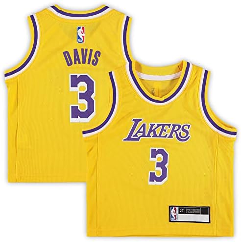 Anthony Davis Los Angeles Lakers # 3 novorođenčadi Toddler Yellow Endition Edition Jersey