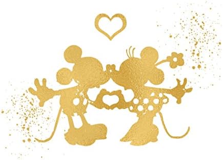 Jednostavno izvanredan Set 3 8 x 10 grafika inspirisan Mickey i Minnie Mouse-Zlatni Poster-Disney inspirisan - Home Art-Frame nije uključen