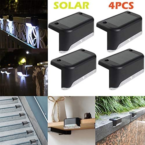 Moresec 4 Pakovanje solarne svjetiljke na otvorenom, solarna vodootporna stepenica vanjska LED