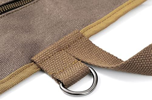 Torba za valjak za ključeve, teška voštana platna Višenamjenska alat za organiziranje torbe sa 6 džepova sa zatvaračem