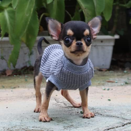 Lophits Lagani džemperi za pse za štene Mali psi Puppy Chihuahua Yorkie Odeća-Siva / XS