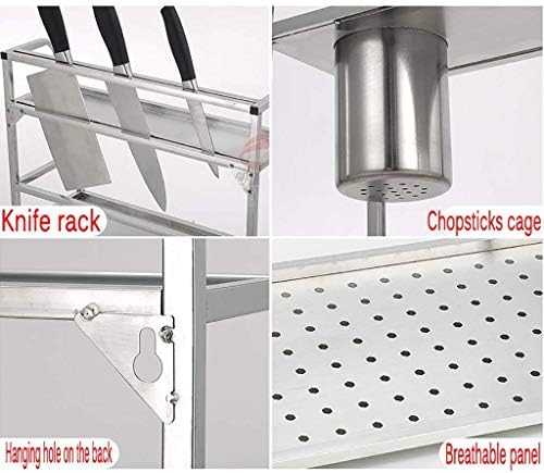 Kotač-HY kućni kuhinjski polica za skladištenje, zidni nosač / kuhinjski nosač, 2-sloj začinski stalak za kriet