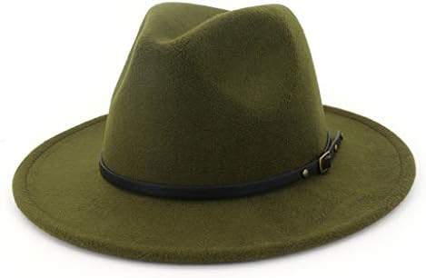 Panama šešir široki rub disketni kaiševi Ženski fedora šešir vune filca osjećala je klasična široka brana Fedora kapa sa osetilicu pojasa