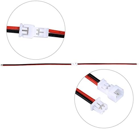 eBoot 20 pari 1.25 mm JST 2-pinski mikro električni muški i ženski utikač sa žičanim kablom od 10 cm