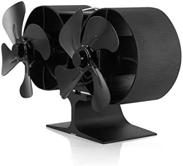 Uongfi dual Head 8 oštrice pogon peći Fan Aluminium Silent Eco-Friendly za drva gorionik kamin ventilator