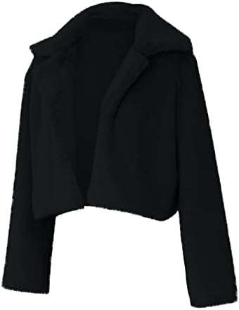 Seksi jakne za žetve za žene Zimska topla nejasna fleece Outerwear Preveliki FAUX krzno mekani