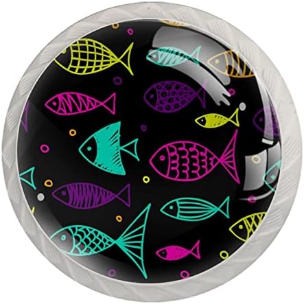 4 pakovanja okrugla komoda u boji ormar za ribu ormar Ormar dugmad za vrata Kvake za namještaj 1,37×1,10