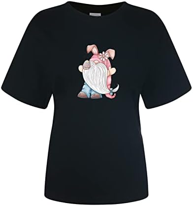 Uskršnja košulja ženske kratke rukave vrhovi smiješni Print majica labavi Casual Tees pulover bluze okruglog vrata & amp; majice