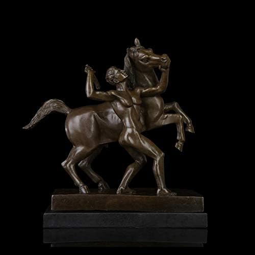 Yfqhdd Bronze Art Decor konj trener sa Runaway konj Kip skulptura konja figurice za Trkalište ukras