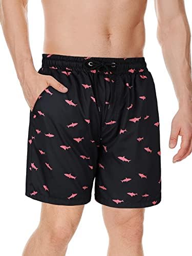 Century Star Mens Swim trunke s kompresijom obloge Brzi suhi kupaći odijelo sa džepovima Swim Shorts