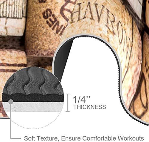Siebzeh Čepovi za vino Premium Thick Yoga Mat Eco Friendly Rubber Health & amp; fitnes non Slip