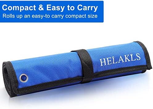 Helakls Alat za ključeve kotrljajte torbice Organizatori alata za teške platnene plave boje