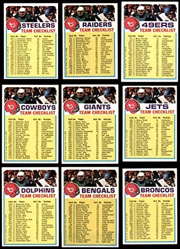 1973 TOPPS Football Team Check Popis kompletnih set nm +
