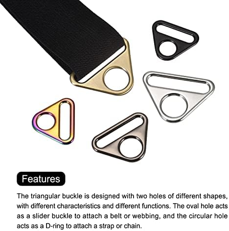 UXCELL trokut ruč za podešavanje trokuta D Prstenje suviljki trokut sa bar okretnim klip za remen za vrećice