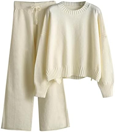 Odijelo za žene formalne žene jesen i zimski modni Temperament labave Ležerne pantalone sa širokim nogavicama čipkasti Panel