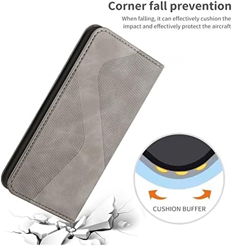 Telefon Flip Wallet Case Wallet Case za Samsung Galaxy S22 Ultra, kompatibilan sa Samsung Galaxy S22 Ultra Flip Case [TPU Shockproof Interior Case] PU kožna futrola sa magnetnim preklopnim poklopcem ( Boja: Gr