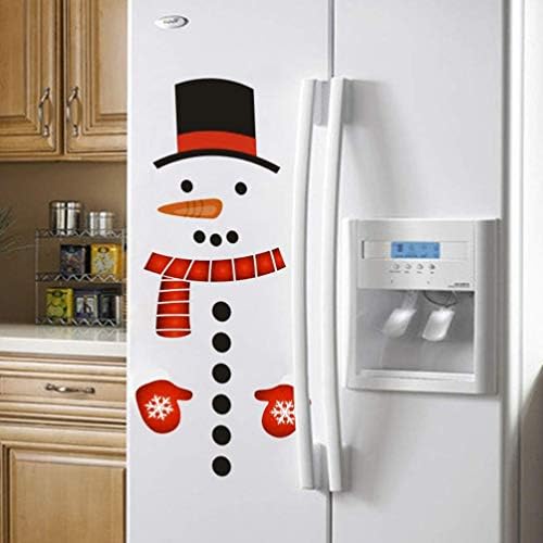 Kisangel božićni hladnjak magnet 1sheet Snjegović hladnjače naljepnice Božićne naljepnice Samoljepljive naljepnice za zabavu za Xmas Party Favories isporučuje snjegovito naljepnicu za hladnjak