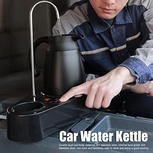 Električni čajnik, 1,7 litarski kotler za tople vode, kuhalo za automobile od nehrđajućeg čelika električni
