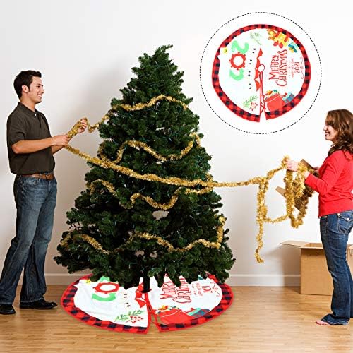 Bestsport Santa apren božićna suknja Sretan božićni plejb Xmas drvo pregače za božićno drvsko dno poklopca 2020 Karanteni Xmas Dekoracija za odmor Dekor santa Decar