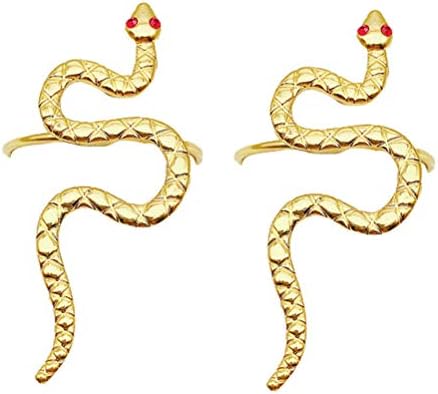 Aboofan 2 kom zmija u obliku zmija prsten za salvete Životinjske kopče salvete kopče Tkivo Halloweem ukras