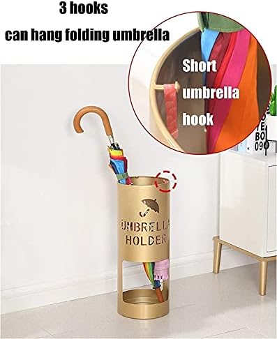 LxDZXY kišobran štand, kišobran Svjetlo sa 3 kuke za skladištenje dugih i kratkih kišobrana, kompaktne kante za kišobran