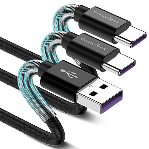 CyvenSmart USB Tip C kabl 6ft, [2 Pakovanje] USB a 2.0 na USB-C brzi punjač izdržljiv TPE kabl kompatibilan