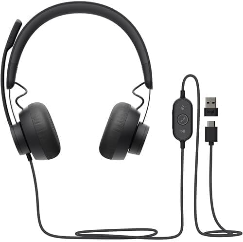 Logitech Zone 750 žičani noise Canceling over-Ear Plug-and-PlayUSB-C konektor slušalice 40mm drajveri sa jednostavnim