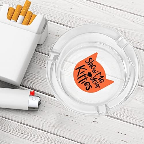 Show_me_your_kitties staklena pepeljara za cigarete okrugle ladice za kućne kancelarije i restorane